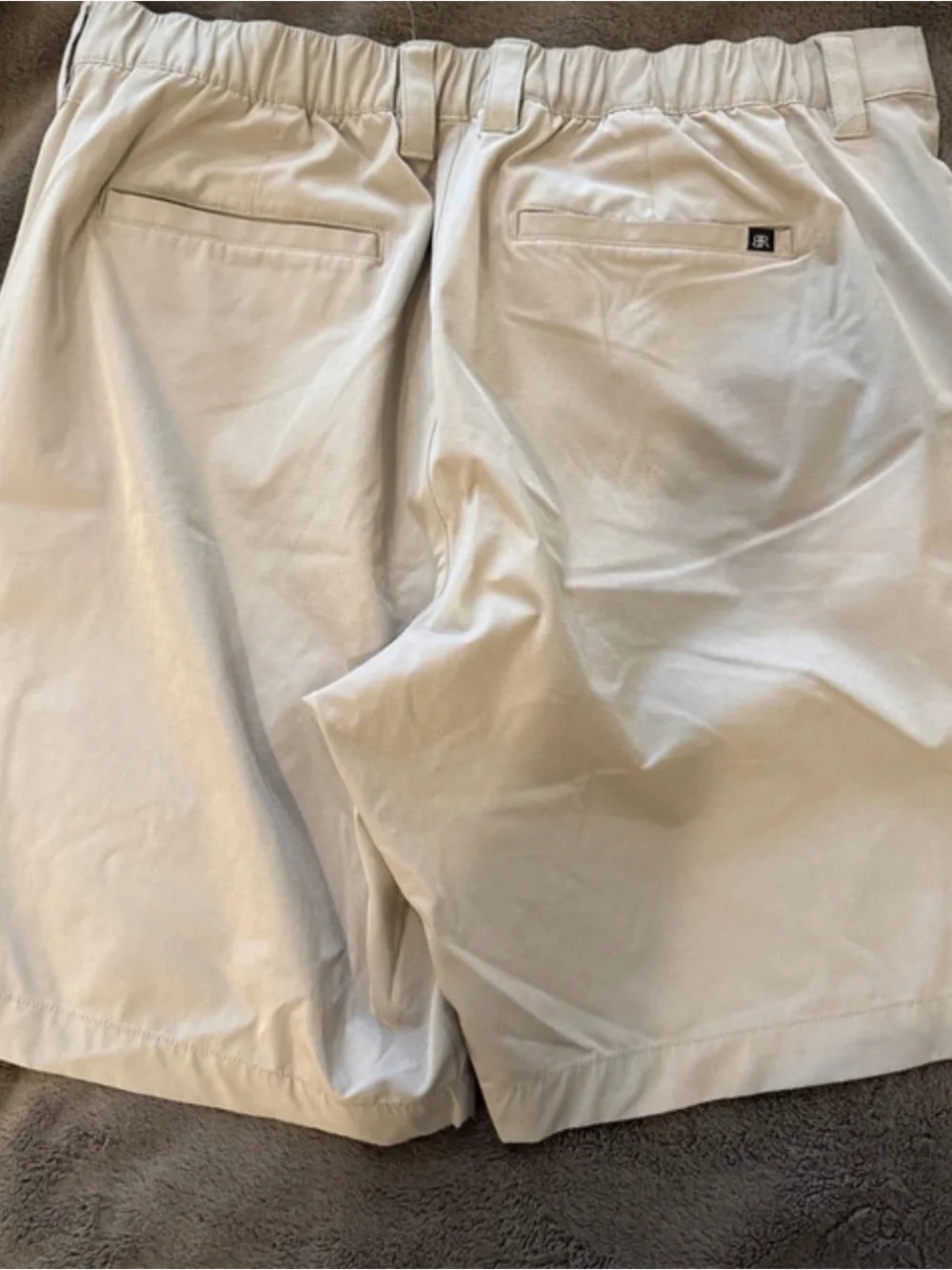 Banana Republic Light Cream Flat Front Chino Shorts